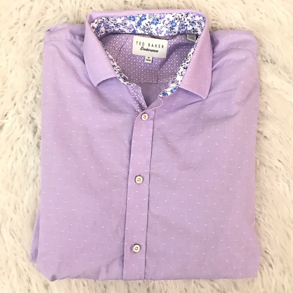Ted Baker endurance lavender button down shirt